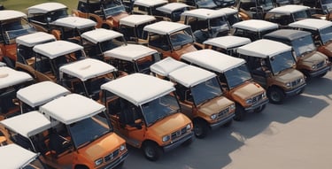 Varieties of Golf carts in our court