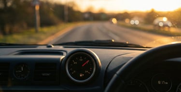 Car fuel gauge showing full tank — result of proper car maintenance for better fuel economy UK