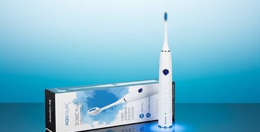 Limpieza de un aparato ortodóntico: Cepillo de dientes sónico Aquolab hygiene-precision.com