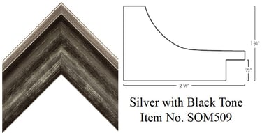 Silver with Black Tone Picture Frame Item No. SOM509