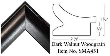 Dark Walnut Woodgrain Picture Frame Item No. SMA451