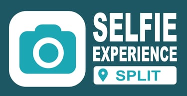 Selfie Experience Split logo – top indoor photo attraction near Diocletian’s Palace in Split Old Town
