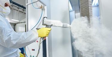 sơn tĩnh điện bám kém