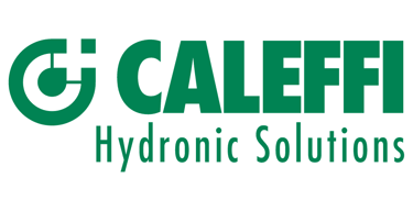 Green Caleffi Hydronic Solutions logo for heating and plumbing systems.