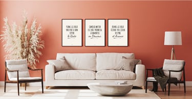 Décoration murale avec des posters de la série Slogans Douceur Danabelle B Créations