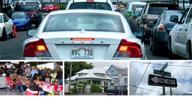 Autora explorando Hilo de táxi, visitando mercados e pontos turísticos da cidade