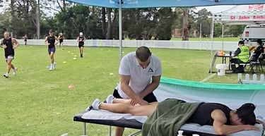 Sports massage being performed at Wollongong Uni Active