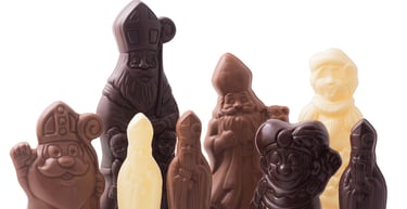 Verschillende Chocolade Sinterklaas figuurtjes