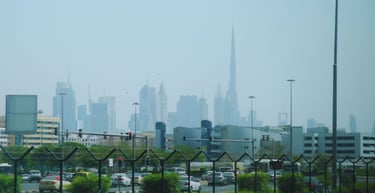 vista da cidade de dubai no transito