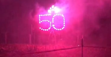 Geburtstagsfeuerwerk Saarland Lichtbild Zahl