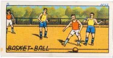 1930s Jacques Chocolat Les Sports Illustres Type 1 Basketball #17 Hors Jeu