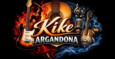 logo para web de un guitarrista de benidorm
