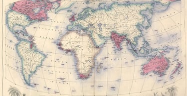 a map of the world with a map of the world
