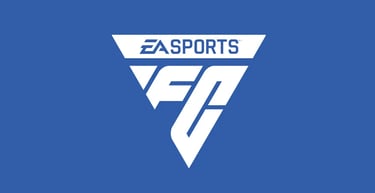 logo ea sports fc su sfondo azzurro