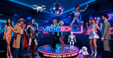 canción CADA CANCIÓN ES UN MUNDO. disco, dance, dancemusic. VRTHTBOX