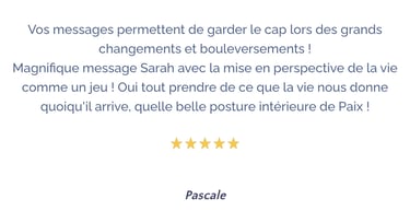 Témoignage Sarah Divine Channeling Pascale