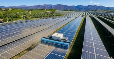 Robot di EnerRobot per pulizia pannelli fotovoltaici nel Nord Italia