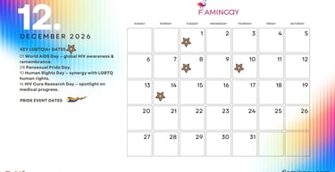 LGBTQIA+ 2026 key event dates DEC 2026