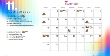 LGBTQIA+ 2026 key event dates NOV 2026