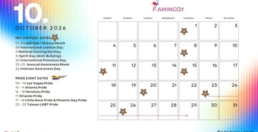 LGBTQIA+ 2026 key event dates OCT 2026