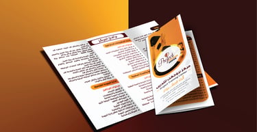 a brochure of a menu brochure