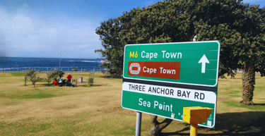 foto da placa de transito para cape town africa do sul