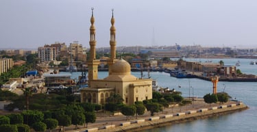 travessia de navio canal de suez