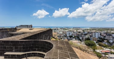 vista do forte adelainde em port louis ilhas mauricio