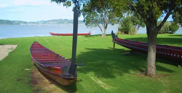 canoas Waka em Paihia Bay of Islands