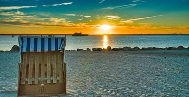 foto da vista da praia mais famosa de kiel