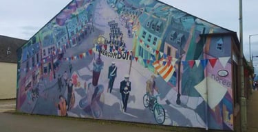 mural pintado em Invergordon
