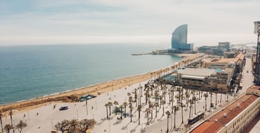 praia de barceloneta em barcelona