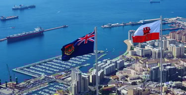 foto do porto de Gibraltar