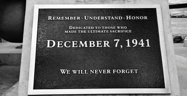 foto da placa do memorial no pearl harbor no havaí