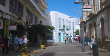vista da rua no centro de Arrecife, Lanzarote