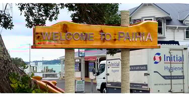 "Centro de Paihia, Bay of Islands, Nova Zelândia