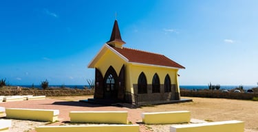 Foto do Alto vista capela em Aruba.