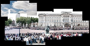 A massive joiner composition of Buckingham Palace (incomplete)