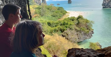 thailand krabi railay climbing bat cave view