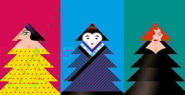 tarjetas de Navidad de Tomo Iida