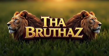 Tha Bruthaz at Disciples of Yahawashi banner showing two lions. 