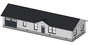 The Brighton floor plan exterior view.