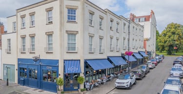 an elevated view of a restaurant in Bristol
