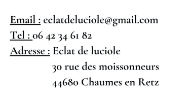 Contact details to join the site #eclatdeluciole.fr