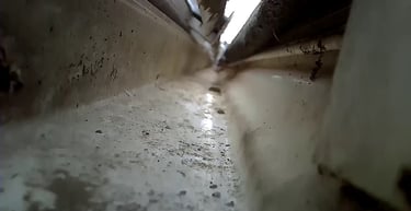 Hard to reach concealed conservatory gutter