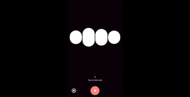 a phone screen showing a number of circles