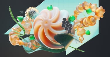 abstract composition built with simple shapes