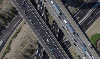 Eagle eye view of over bridges