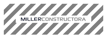 a logo for miller construction