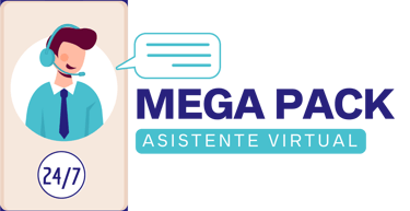 a phone with a headset and a phone with a message that says mega pack